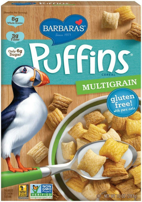 Barbaras Bakery: Puffins Cereal Multigrain, 10 Oz