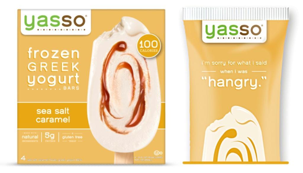 Yasso: Frozen Greek Yogurt Bar Sea Salt Caramel, 14 Oz