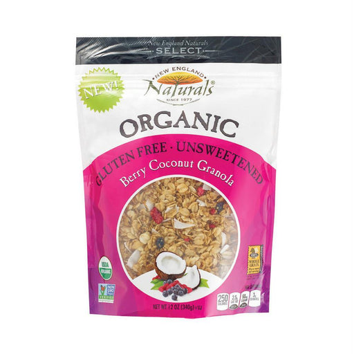 New England Naturals: Organic Unsweetened Berry Coconut Granola, 12 Oz