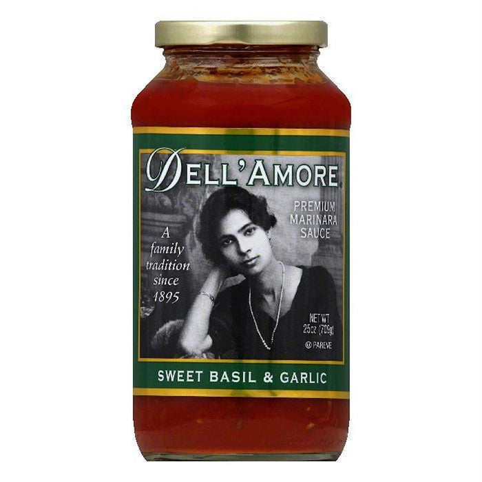 Dell Amore: Sweet Basil And Garlic Marinara Sauce, 25 Oz