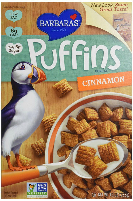 Barbara's Bakery: Puffins Cereal Cinnamon, 10 Oz