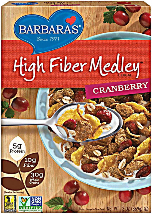 Barbara's Bakery: High Fiber Medley Cereal Cranberry, 13 Oz