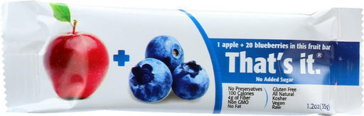 That's It: Apple + Blueberries Fruit Bar, 1.2 Oz