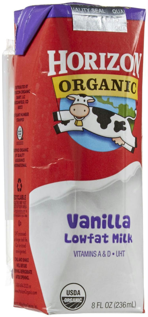 Horizon: Organic Lowfat Milk Vanilla, 8 Oz