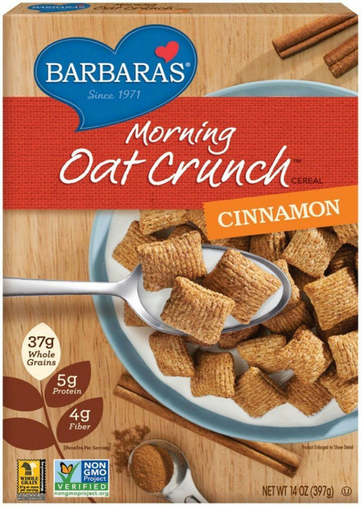 Barbaras: Morning Oat Crunch Cereal Cinnamon Crunch, 14 Oz