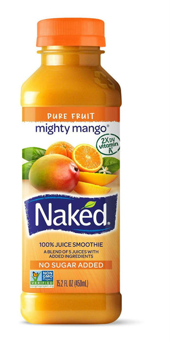 Naked: Juice Mighty Mango Pure Fruit 100% Juice Smoothie, 15.2 Oz