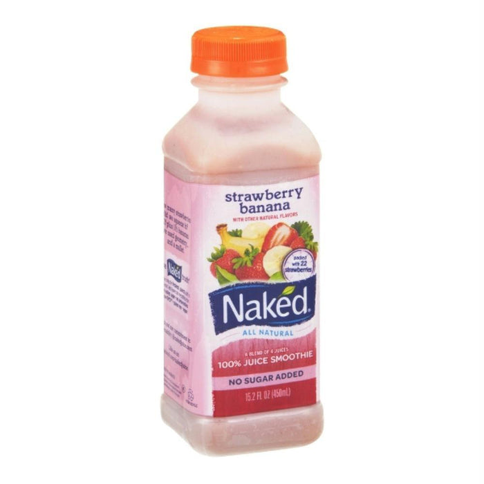 Naked: Juice Strawberry Banana Pure Fruit 100% Juice Smoothie, 15.2 Oz