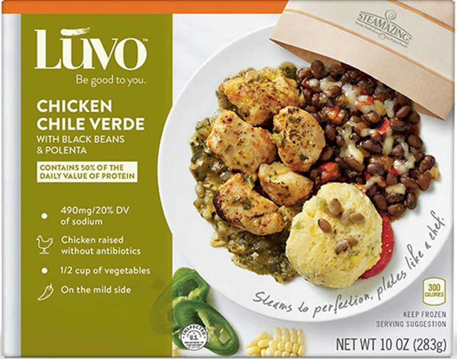 Luvo: Chicken Chile Verde With Polenta And Black Beans, 10 Oz