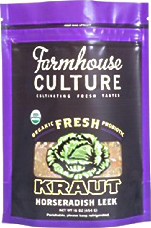 Farmhouse Culture: Organic Horseradish Leek Kraut, 16 Oz