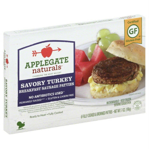 Applegate: Savory Turkey Breakfast Sausage Patties, 7 Oz