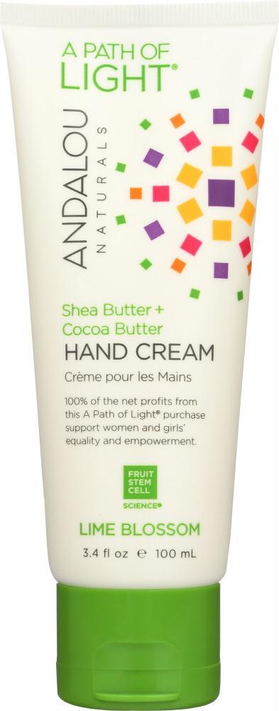 Andalou Naturals: Hand Cream Lime Blossom, 3.4 Oz