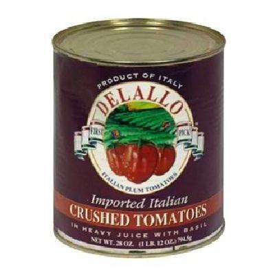 Delallo: Italian Crushed Tomatoes In Heavy Juice With Basil, 28 Oz