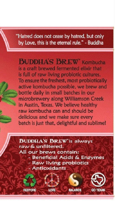 Buddha's Brew: Kombucha Cranberry, 16 Oz