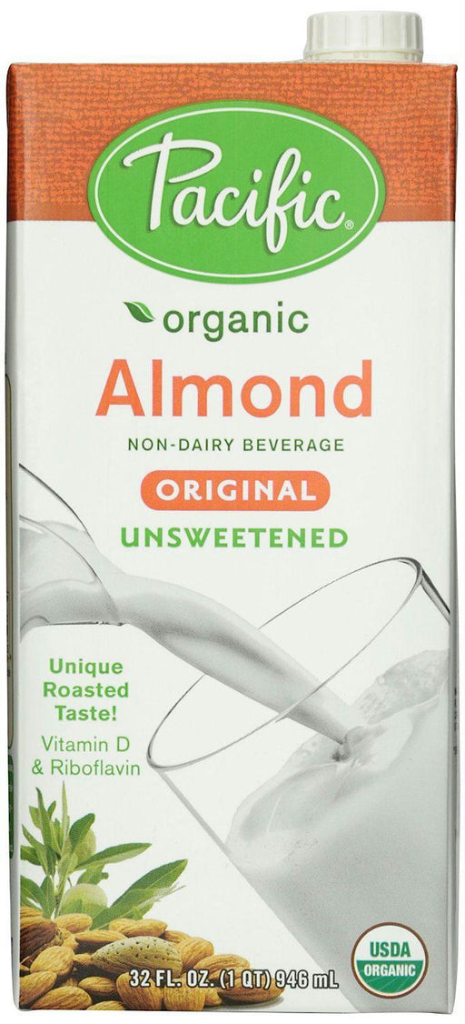 Pacific Foods: Organic Almond Milk Original Unsweetened, 32 Oz