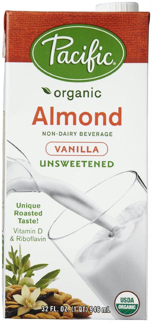 Pacific Foods: Organic Unsweetened Almond Beverage Vanilla, 32 Oz