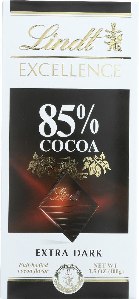 Lindt: Excellence 85% Cocoa Extra Dark Chocolate, 3.5 Oz