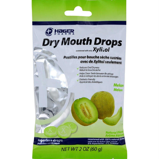 Hager Pharma: Dry Mouth Drops Melon, 2 Oz