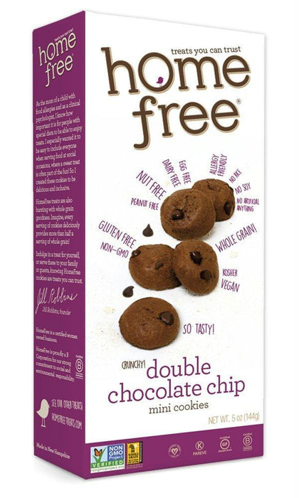 Home Free: Gluten Free Mini Double Chocolate Chip Cookies, 5 Oz