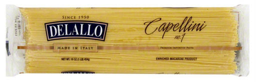 Delallo: Organic Pasta Capellini Whole Wheat No.1, 16 Oz