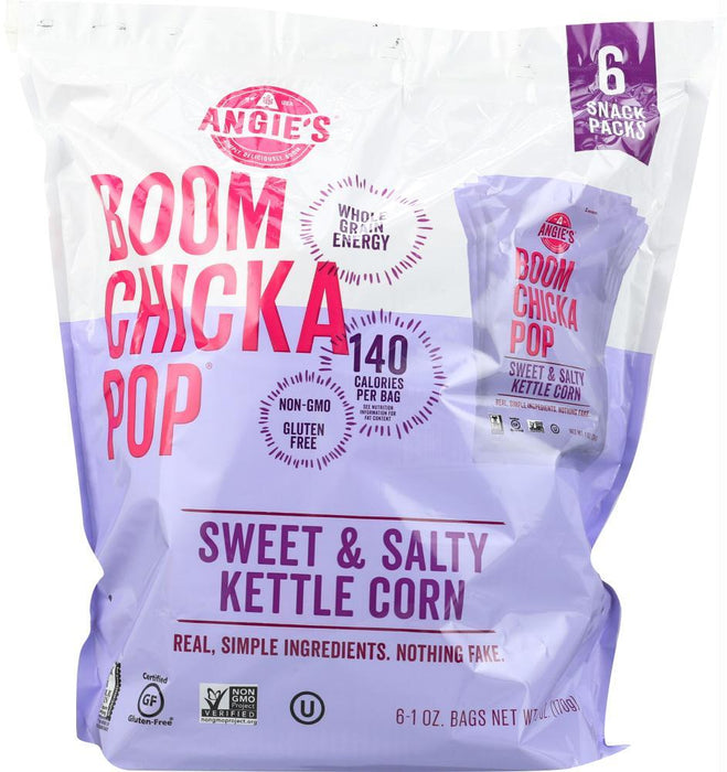 Angies: Sweet & Salty Kettle Corn, 6 Ct (6 Oz)