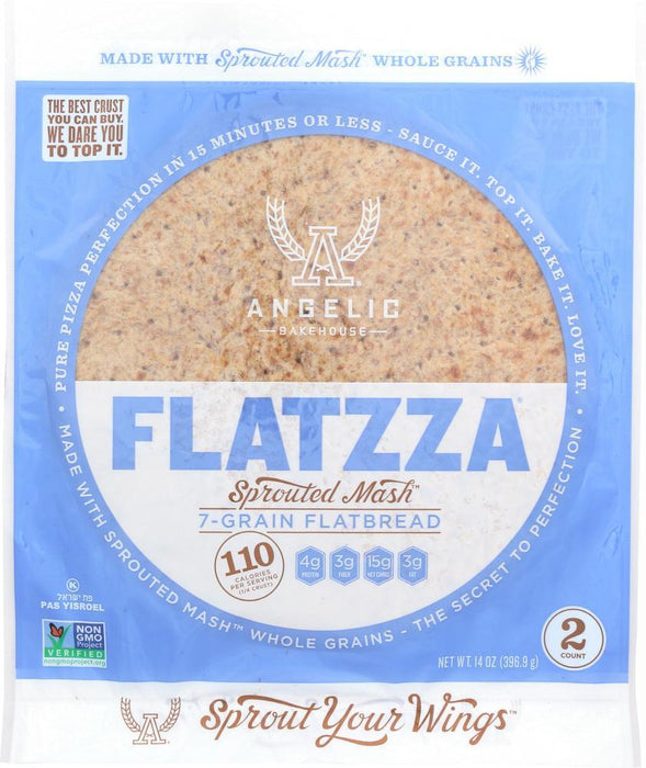 Angelic Bakehouse: Flatzza Sprouted Mash 7-grain Flatbread, 14 Oz