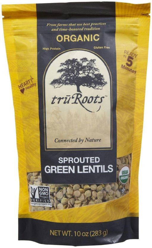 Truroots: Organic Sprouted Green Lentil, 10 Oz