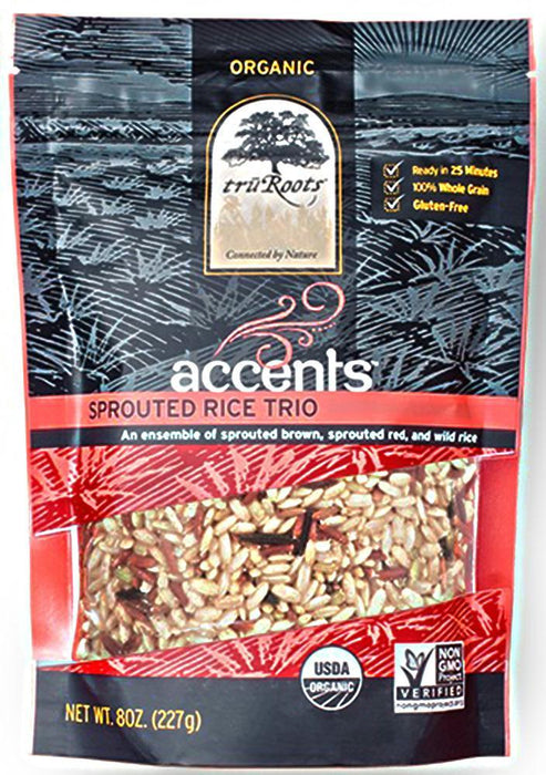 Truroots: Accents Sprouted Rice Trio Gluten Free Organic, 8 Oz