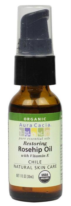 Aura Cacia: Organic Rosehip Oil With Vitamin E Natural Skin Care, 1 Oz