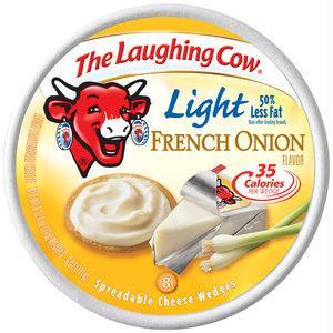 The Laughing Cow: Spreadable French Onion Light Cheese Wedges 8 Count, 6 Oz