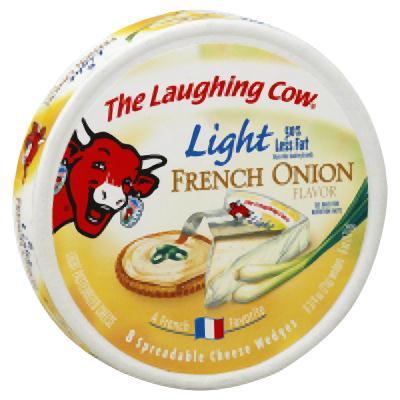 The Laughing Cow: Spreadable French Onion Light Cheese Wedges 8 Count, 6 Oz