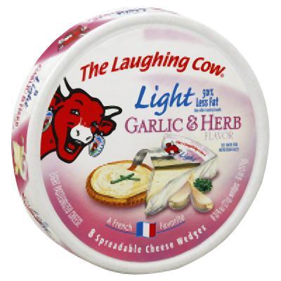 The Laughing Cow: Light Garlic & Herb Spreadable Cheese 8 Wedges, 6 Oz