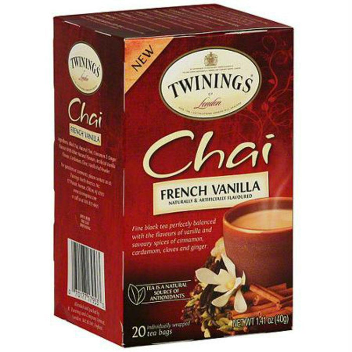 Twinings Of London: Tea Chai Tea French Vanilla, 20 Tea Bags, 1.41 Oz