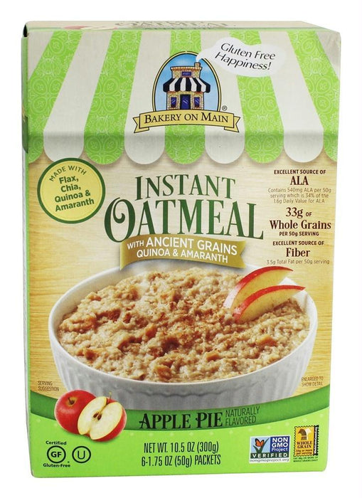 Bakery On Main: Instant Oatmeal Apple Pie Flavored Gluten-free, 10.56 Oz