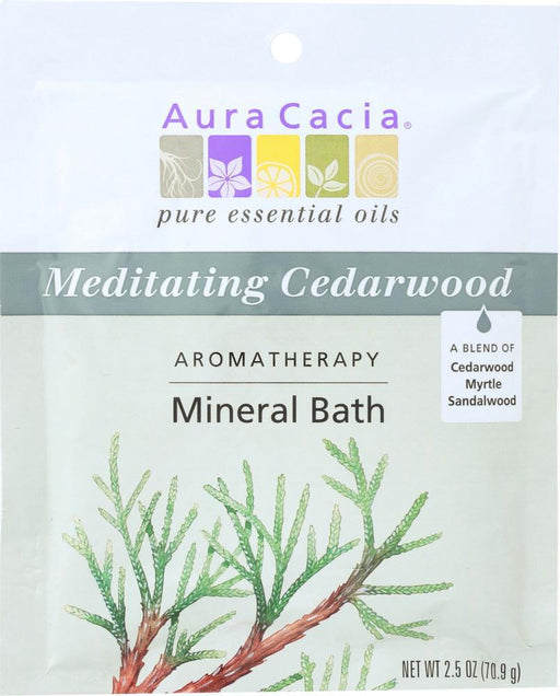 Aura Cacia: Mineral Bath Cedarwood Meditating 2.5 Oz