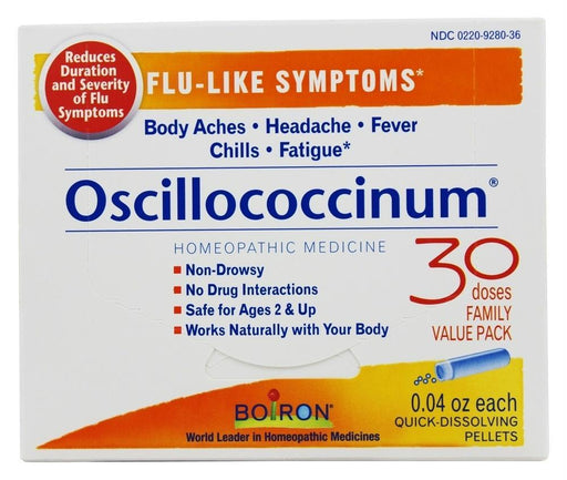 Boiron: Oscillococcinum Flu-like Symptoms 30 Pellets, 0.04 Oz Each