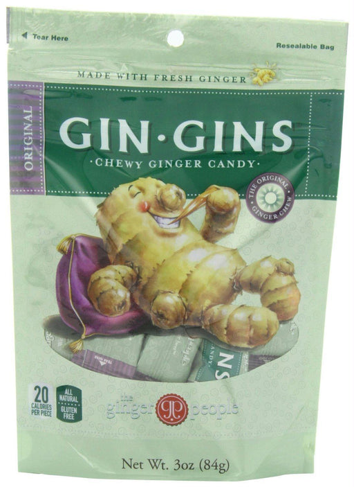 The Ginger People: Gin Gins Chewy Ginger Candy Original, 3 Oz