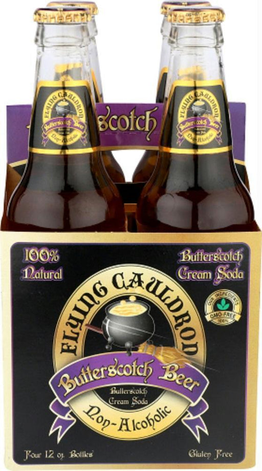 Flying Cauldron: Butterscotch Beer Cream Soda 4 Pack (12 Oz Each), 48 Oz