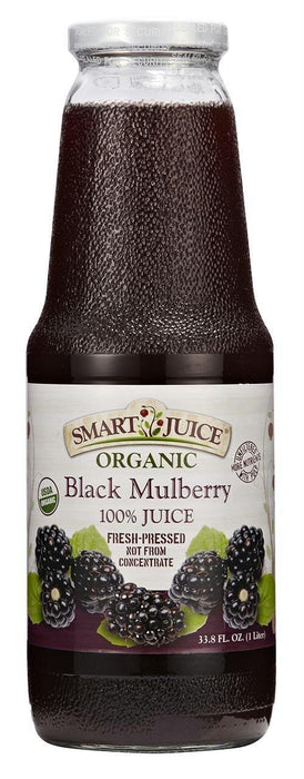 Smart Juice: 100% Juice Organic Black Mulberry, 33.8 Oz