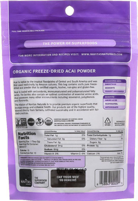 Navitas: Organic Acai Powder, 4 Oz