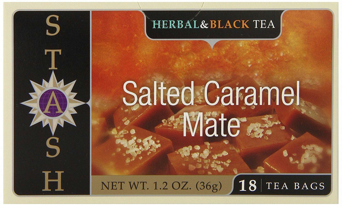 Stash Tea: Herbal & Black Tea Salted Caramel Mate, 18 Bg