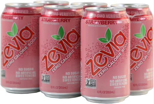 Zevia: Zero Calorie Soda Strawberry 6 Count (12 Oz Each), 72 Oz