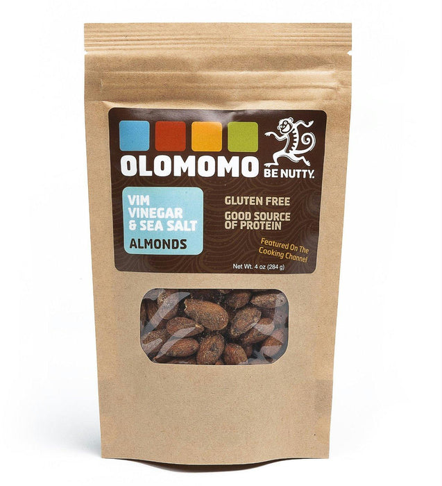 Olomomo: Vim Vinegar & Sea Salt Almonds, 4 Oz