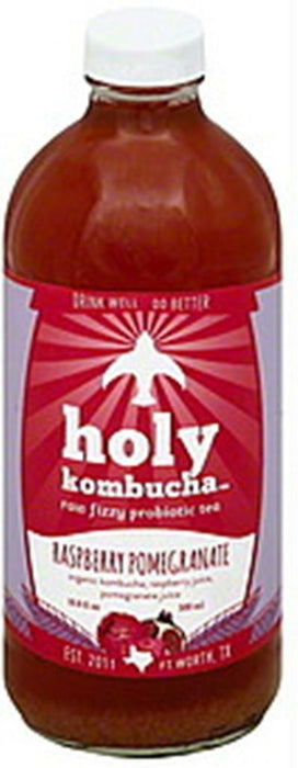 Holy Kombucha: Raspberry Pomegranate Probiotic Tea, 16.9 Oz