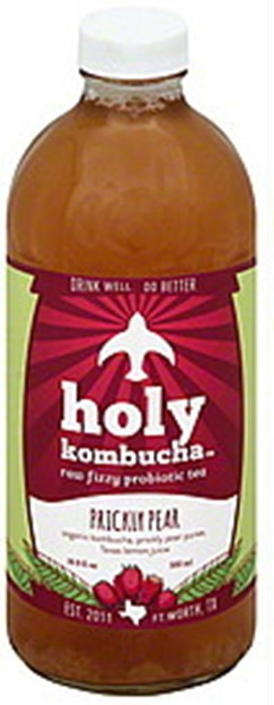 Holy Kombucha: Prickly Pear Raw Fizzy Probiotic Tea, 16.9 Oz