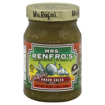 Mrs. Renfro's: Hot Jalapeno Green Salsa, 16 Oz