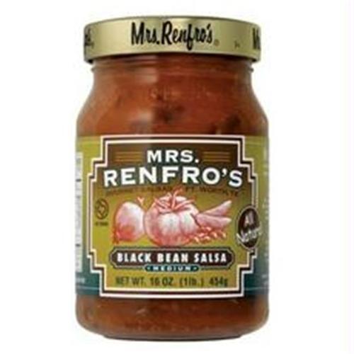 Mrs. Renfro's: Salsa Black Bean Medium, 16 Oz