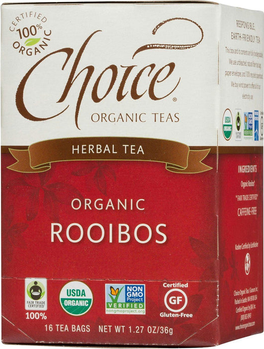 Choice Organic Teas: Organic Rooibos Herbal Tea 16 Tea Bags, 1.27 Oz