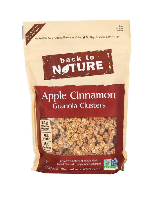 Back To  Nature: Apple Cinnamon Granola Clusters, 11 Oz