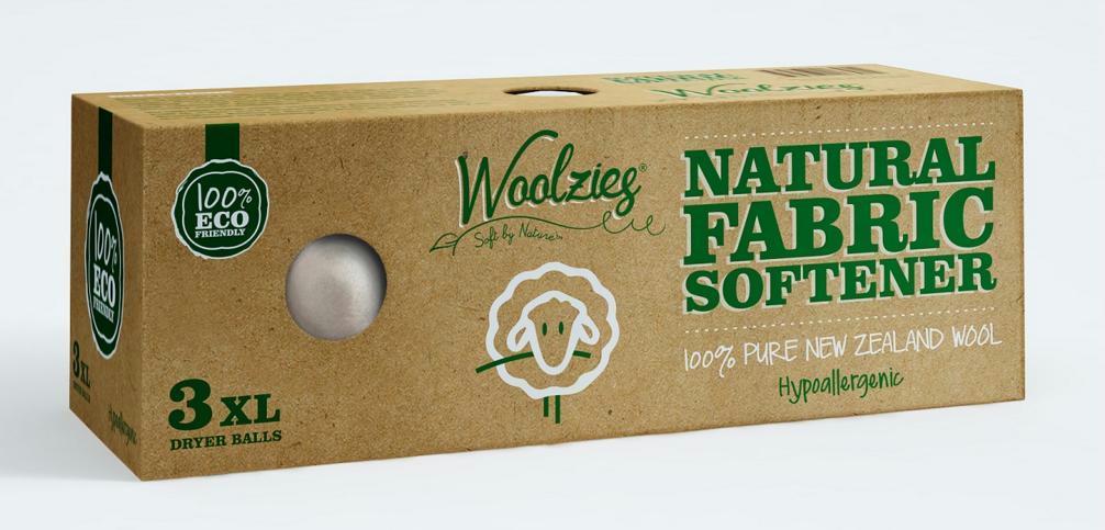 Woolzies: Wool Dryer Balls Natural Fabric Softener, 3 Pack