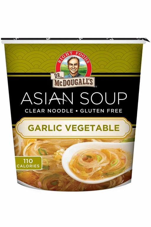 Dr. Mcdougall's: Asian Soup Clear Noodle Garlic Vegetable, 1.1 Oz